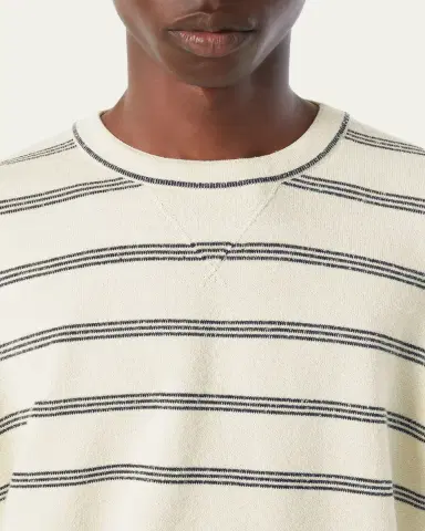 Loro Piana Men's Caravella Stripe Cotton Crewneck T-Shirt | Thumbnail 5 Loro Piana Men's Caravella Stripe Cotton Crewneck T-Shirt | Thumbnail 5