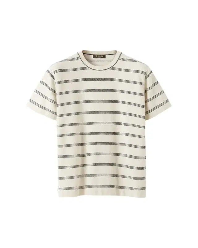 Loro Piana Men's Caravella Stripe Cotton Crewneck T-Shirt