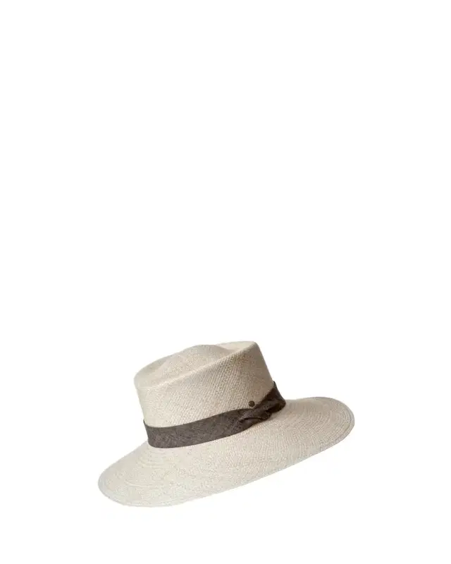 Inverni Men's Large-Brim Panama Straw Hat