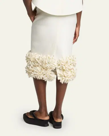 Balenciaga Pointy Flower Midi Pencil Skirt | Thumbnail 3