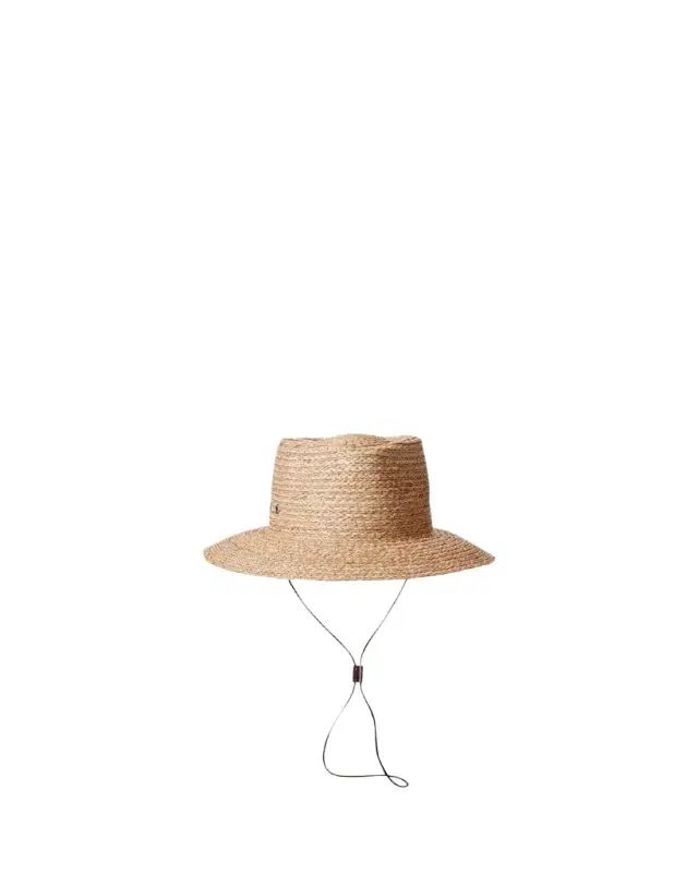 Men's Raffia Straw Drawcord Bucket Hat