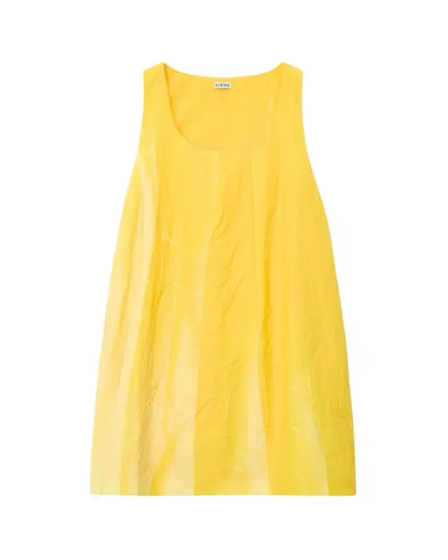 LOEWE Gradient-Print Crinkled Cotton Mini Shift Dress