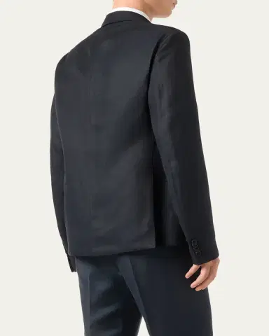 Loro Piana Men's Torino Linen and Silk Blazer | Thumbnail 3
