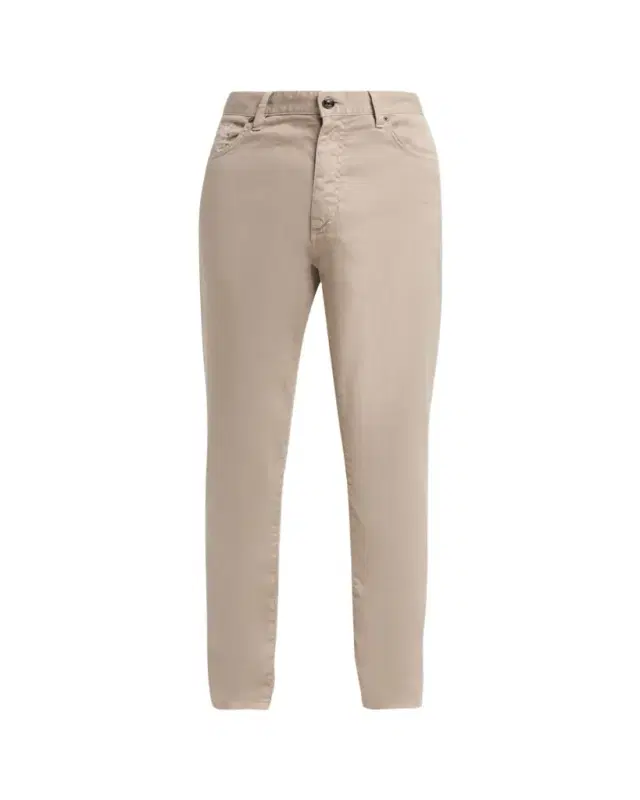 City Stretch Cotton-Linen Jeans