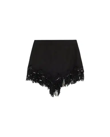Kobi Halperin Ashlyn Sequin Fringe Lace-Trim Shorts | Thumbnail 1 Kobi Halperin Ashlyn Sequin Fringe Lace-Trim Shorts | Thumbnail 1