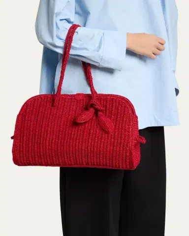 Jacquemus Le Turismo Raffia Top-Handle Bowler Bag | Thumbnail 2