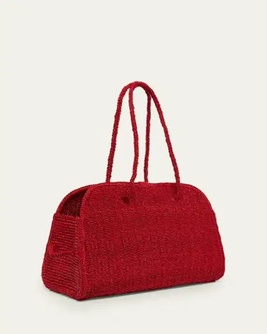 Jacquemus Le Turismo Raffia Top-Handle Bowler Bag | Thumbnail 3
