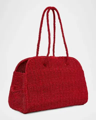 Jacquemus Le Turismo Raffia Top-Handle Bowler Bag | Thumbnail 7