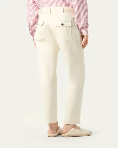 Loro Piana Men's Franco Linen Stripe Button-Down Shirt | Thumbnail 3