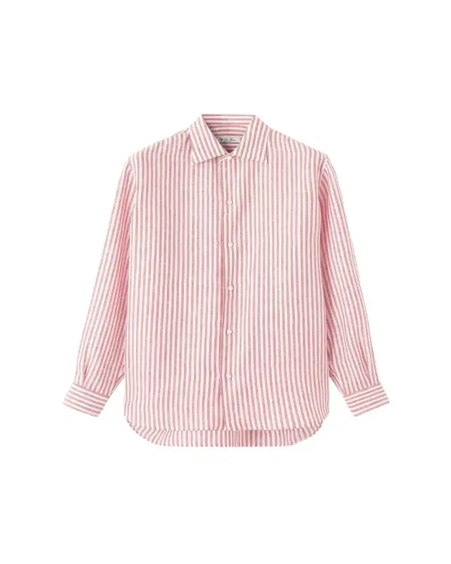 Men's Franco Linen Stripe Button-Down Shirt