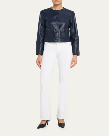 Veronica Beard Andrea Leather Jacket | Thumbnail 2