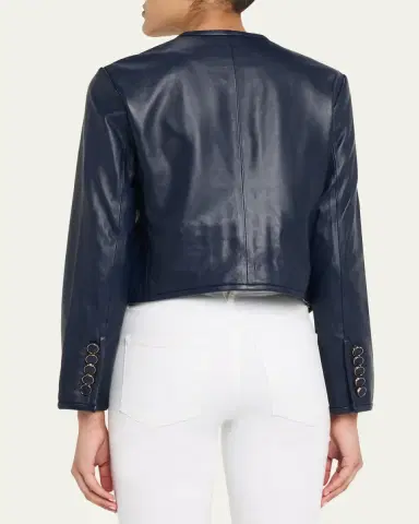 Veronica Beard Andrea Leather Jacket | Thumbnail 3