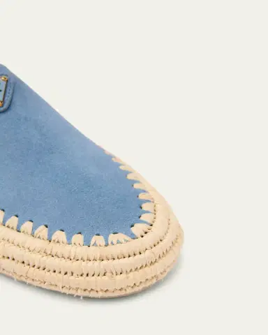 Prada Triangle Logo Suede Espadrille Mules | Thumbnail 3 Prada Triangle Logo Suede Espadrille Mules | Thumbnail 3