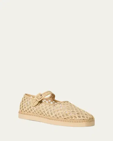 Loeffler Randall Rita Natural Netted Mary Jane Flatform Sneakers | Thumbnail 2 Loeffler Randall Rita Natural Netted Mary Jane Flatform Sneakers | Thumbnail 2