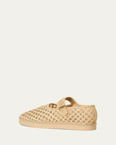Loeffler Randall Rita Natural Netted Mary Jane Flatform Sneakers | Thumbnail 3 Loeffler Randall Rita Natural Netted Mary Jane Flatform Sneakers | Thumbnail 3