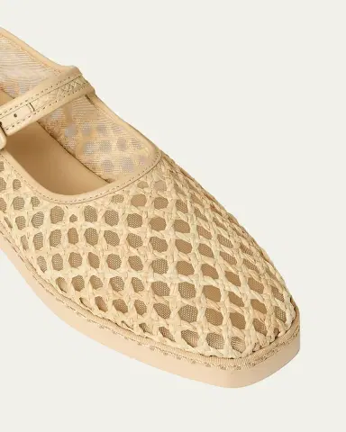 Loeffler Randall Rita Natural Netted Mary Jane Flatform Sneakers | Thumbnail 4 Loeffler Randall Rita Natural Netted Mary Jane Flatform Sneakers | Thumbnail 4