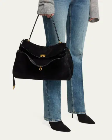Balenciaga Rodeo Medium Suede Shoulder Bag | Thumbnail 2