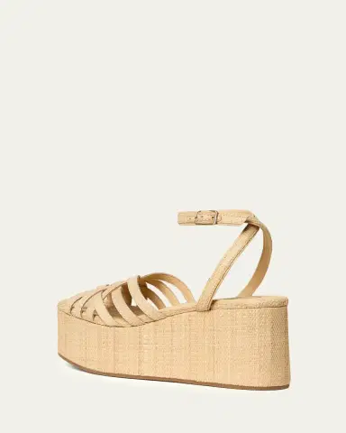 Loeffler Randall 80mm Channing Raffia Platform Sandals | Thumbnail 2 Loeffler Randall 80mm Channing Raffia Platform Sandals | Thumbnail 2