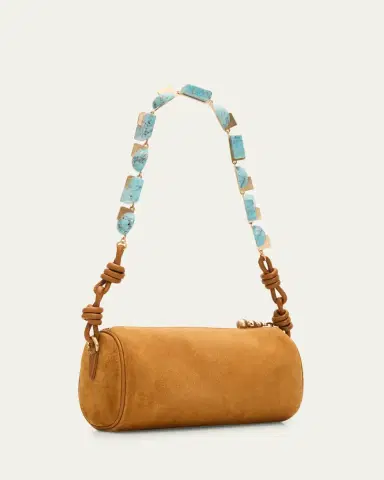 Cult Gaia Zozina Faux Turquoise & Suede Shoulder Bag | Thumbnail 3