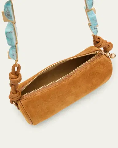 Cult Gaia Zozina Faux Turquoise & Suede Shoulder Bag | Thumbnail 4