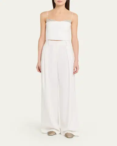 ALICE + OLIVIA Hallie Embellished Peekaboo Top | Thumbnail 2