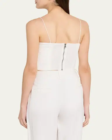 ALICE + OLIVIA Hallie Embellished Peekaboo Top | Thumbnail 3