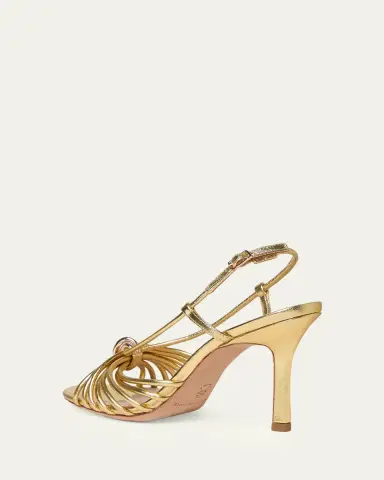 Loeffler Randall 60mm Mareka Metallic Leather Sandals | Thumbnail 3