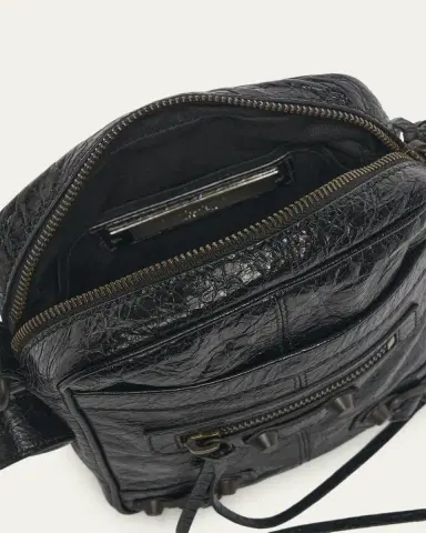 Balenciaga Men's Le City Leather Crossbody Bag | Thumbnail 4 Balenciaga Men's Le City Leather Crossbody Bag | Thumbnail 4