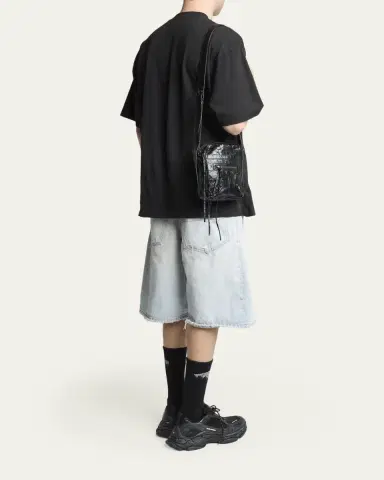 Balenciaga Men's Le City Leather Crossbody Bag | Thumbnail 5 Balenciaga Men's Le City Leather Crossbody Bag | Thumbnail 5