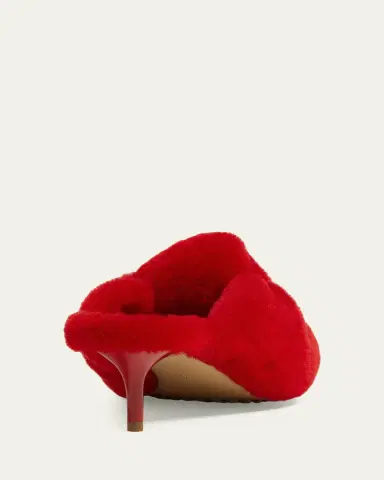 Bottega Veneta Carded Merino Wool Knotted Kitten-Heel Sandals | Thumbnail 4