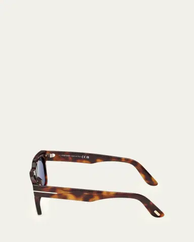TOM FORD Men's Andy 55mm Acetate Rectangular Sunglasses | Thumbnail 3 TOM FORD Men's Andy 55mm Acetate Rectangular Sunglasses | Thumbnail 3