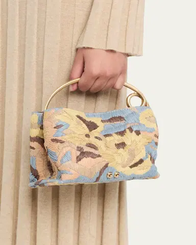 Cult Gaia Lalli Floral Crochet Raffia Top-Handle Bag | Thumbnail 2 Cult Gaia Lalli Floral Crochet Raffia Top-Handle Bag | Thumbnail 2