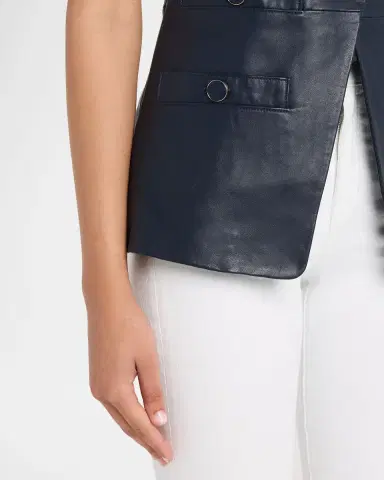 Veronica Beard Tamara Leather Vest | Thumbnail 4 Veronica Beard Tamara Leather Vest | Thumbnail 4