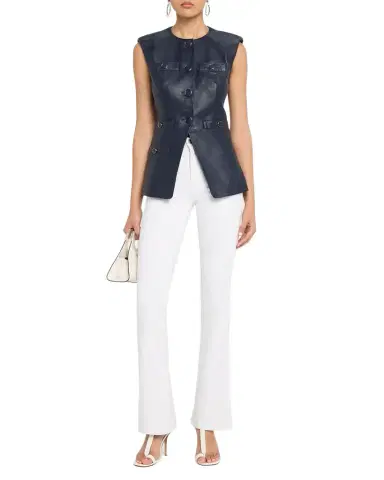 Veronica Beard Tamara Leather Vest | Thumbnail 1 Veronica Beard Tamara Leather Vest | Thumbnail 1