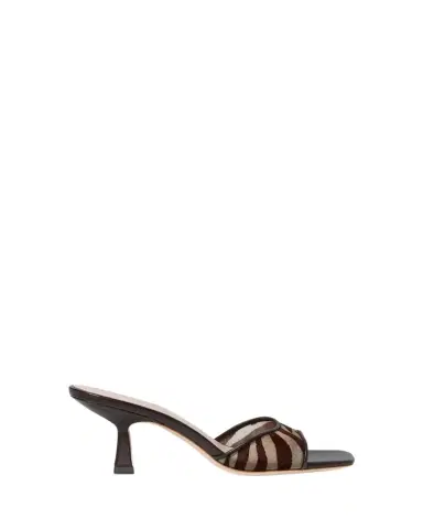 Loeffler Randall 70mm Zebra-Printed Mesh Mule Sandals | Thumbnail 1