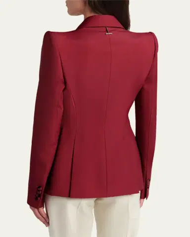Alexander McQueen Certified Wool Mohair Single-Breasted Jacket | Thumbnail 3 Alexander McQueen Certified Wool Mohair Single-Breasted Jacket | Thumbnail 3
