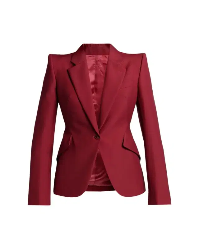 McQueen Certified Wool Mohair Single-Breasted Jacket