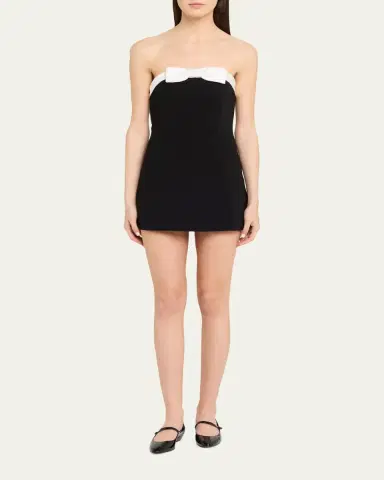 ALICE + OLIVIA Katya Sculpted Bow Romper | Thumbnail 2