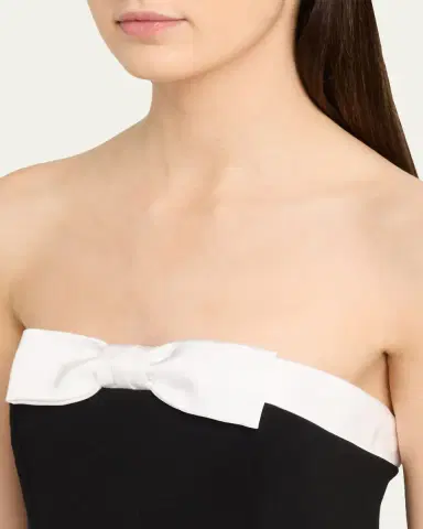 ALICE + OLIVIA Katya Sculpted Bow Romper | Thumbnail 5