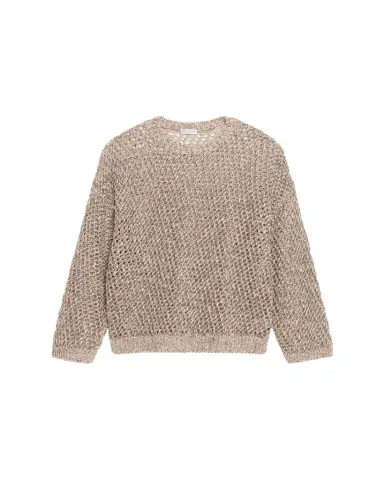 Brunello Cucinelli Net Silk-Blend Crewneck Sweater | Thumbnail 1