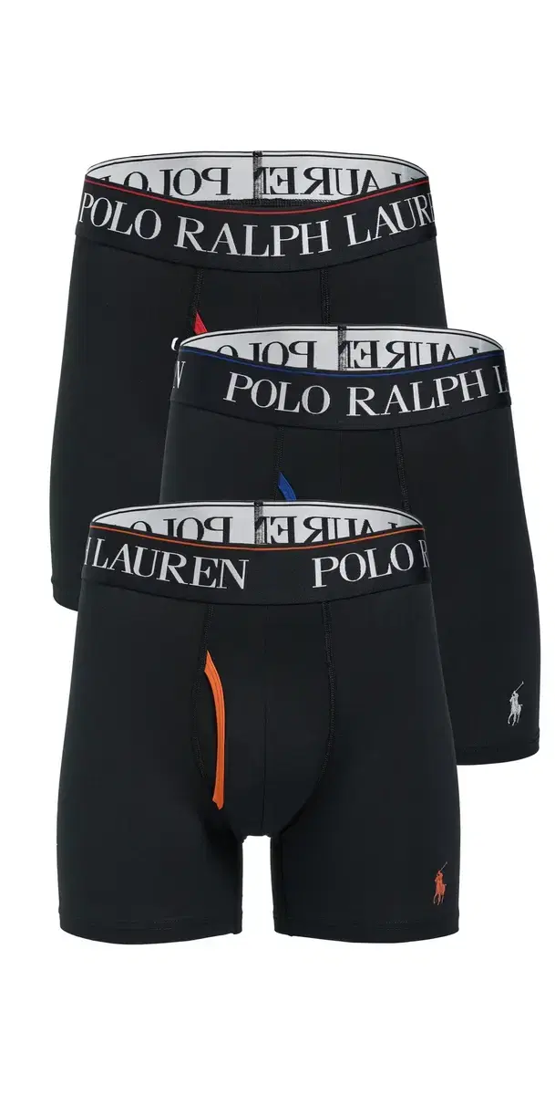4D Flex Microfiber Boxer Briefs 3 Pack Polo Black