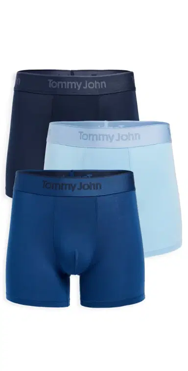 Tommy John Second Skin 4 Trunks 3 Pack Dress Blues/Blue Quartz/ Dutch | Thumbnail 1 Tommy John Second Skin 4 Trunks 3 Pack Dress Blues/Blue Quartz/ Dutch | Thumbnail 1