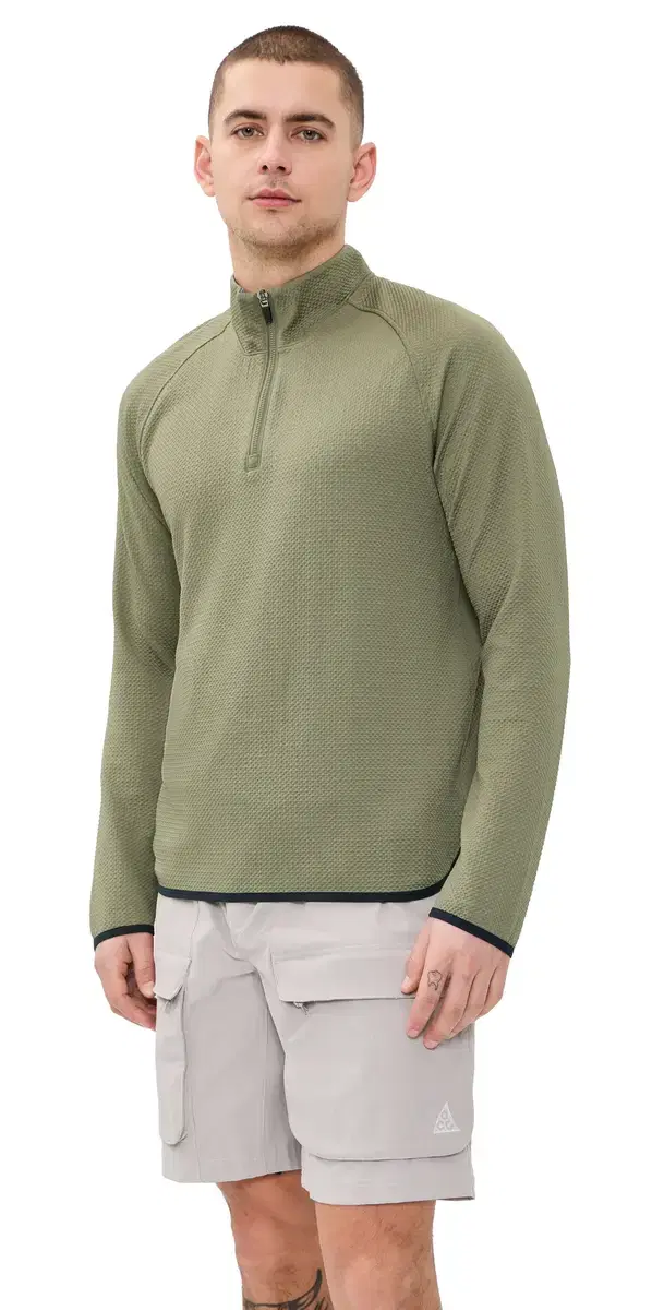 Founder's Quarter Zip Pullover Smokey Olive