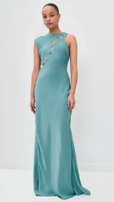 Yellow the Label Clemence Cutout Dress Deep Teal | Thumbnail 2