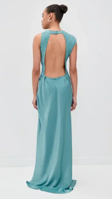 Yellow the Label Clemence Cutout Dress Deep Teal | Thumbnail 3