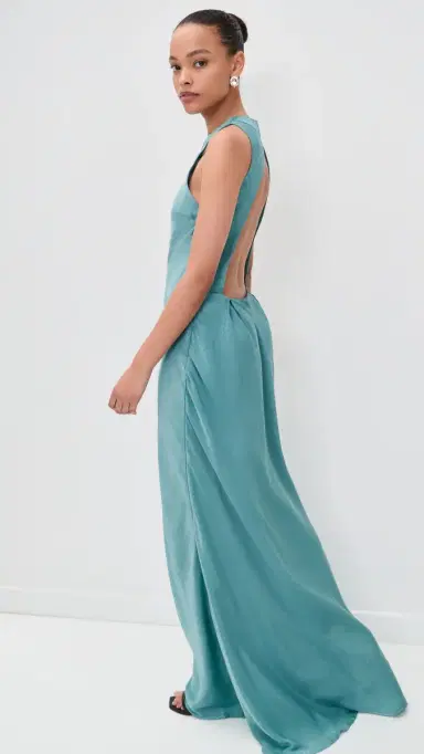 Yellow the Label Clemence Cutout Dress Deep Teal | Thumbnail 4