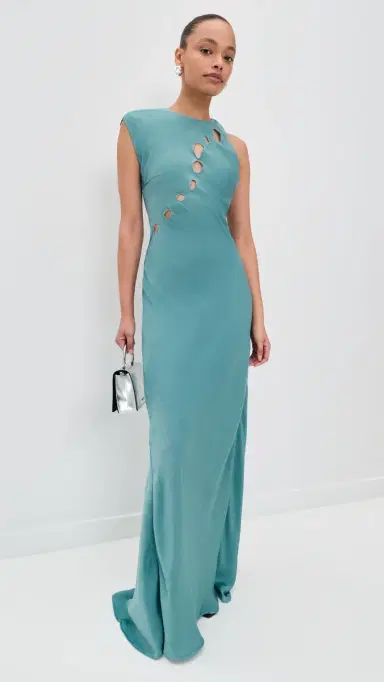 Yellow the Label Clemence Cutout Dress Deep Teal | Thumbnail 5
