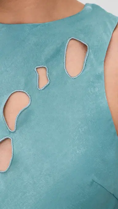 Yellow the Label Clemence Cutout Dress Deep Teal | Thumbnail 6