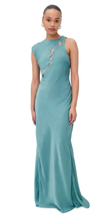 Yellow the Label Clemence Cutout Dress Deep Teal | Thumbnail 1
