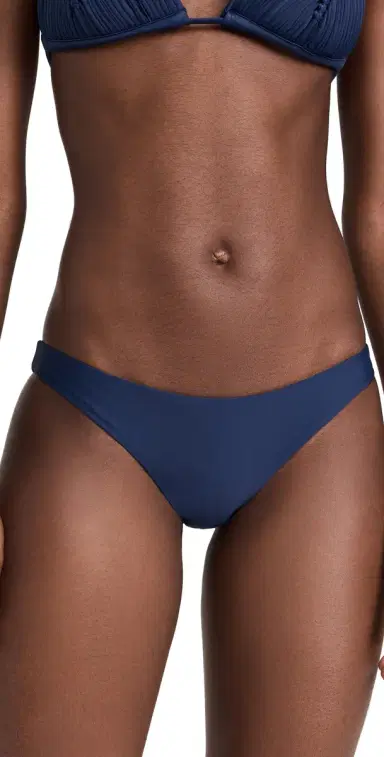 PQ Swim Basic Ruched Bikini Bottoms Navy S | Thumbnail 1
